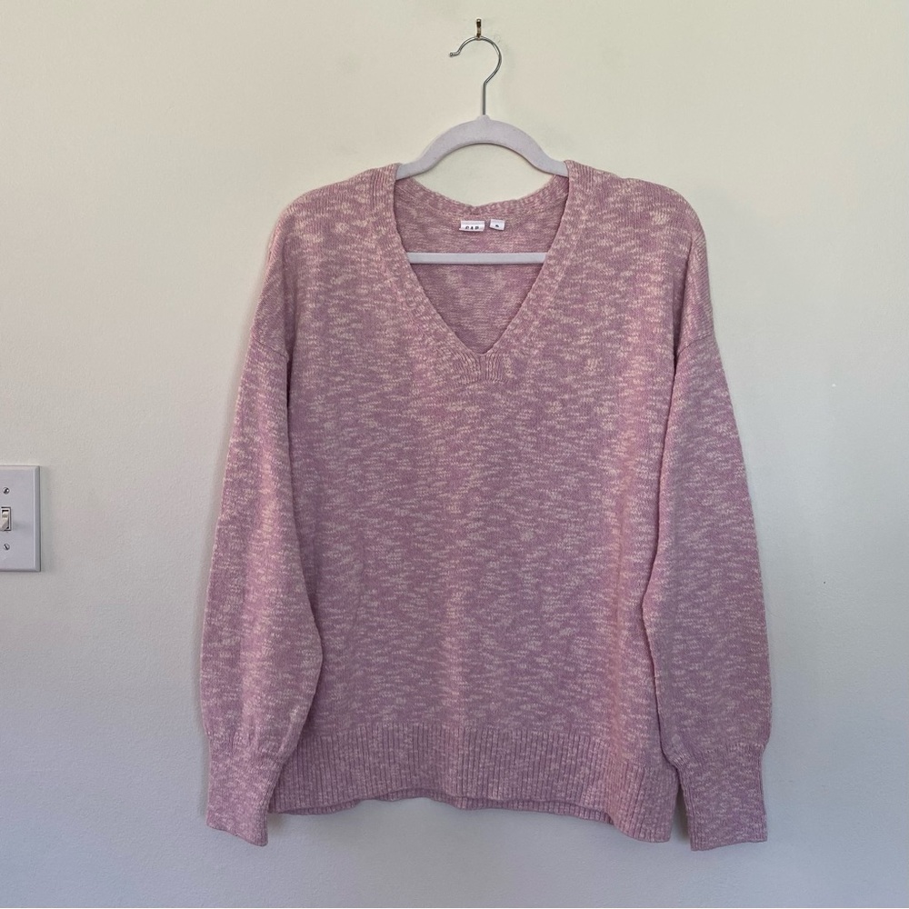 GAP Factory | Pink Marled V- Neck Sweater